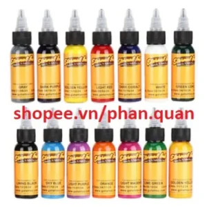 Sét 14 màu xăm giá rẻ - cam kết chuẩn hình 100 %