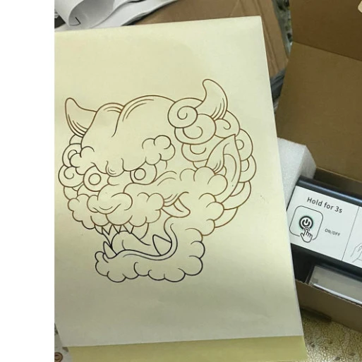 1 hộp giấy than - Giấy scan ( giấy scan dùng trong tattoo ) - Ảnh 4
