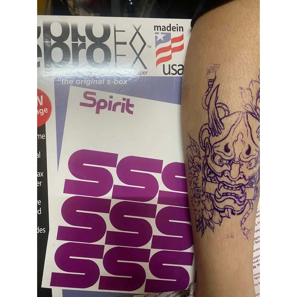 1 hộp giấy than - Giấy scan ( giấy scan dùng trong tattoo ) - Ảnh 2