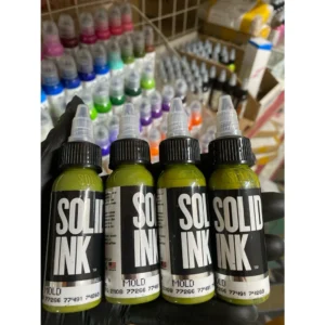 Màu solid xanh rêu Mold - olive tattoo