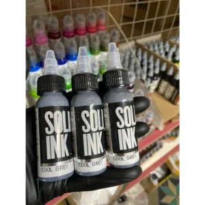 Màu xám grey - cool grey xăm nhật cổ solid