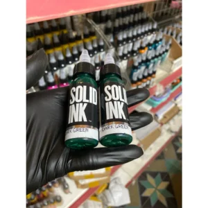 Mực màu xanh đậm dark green solid ink xăm hình